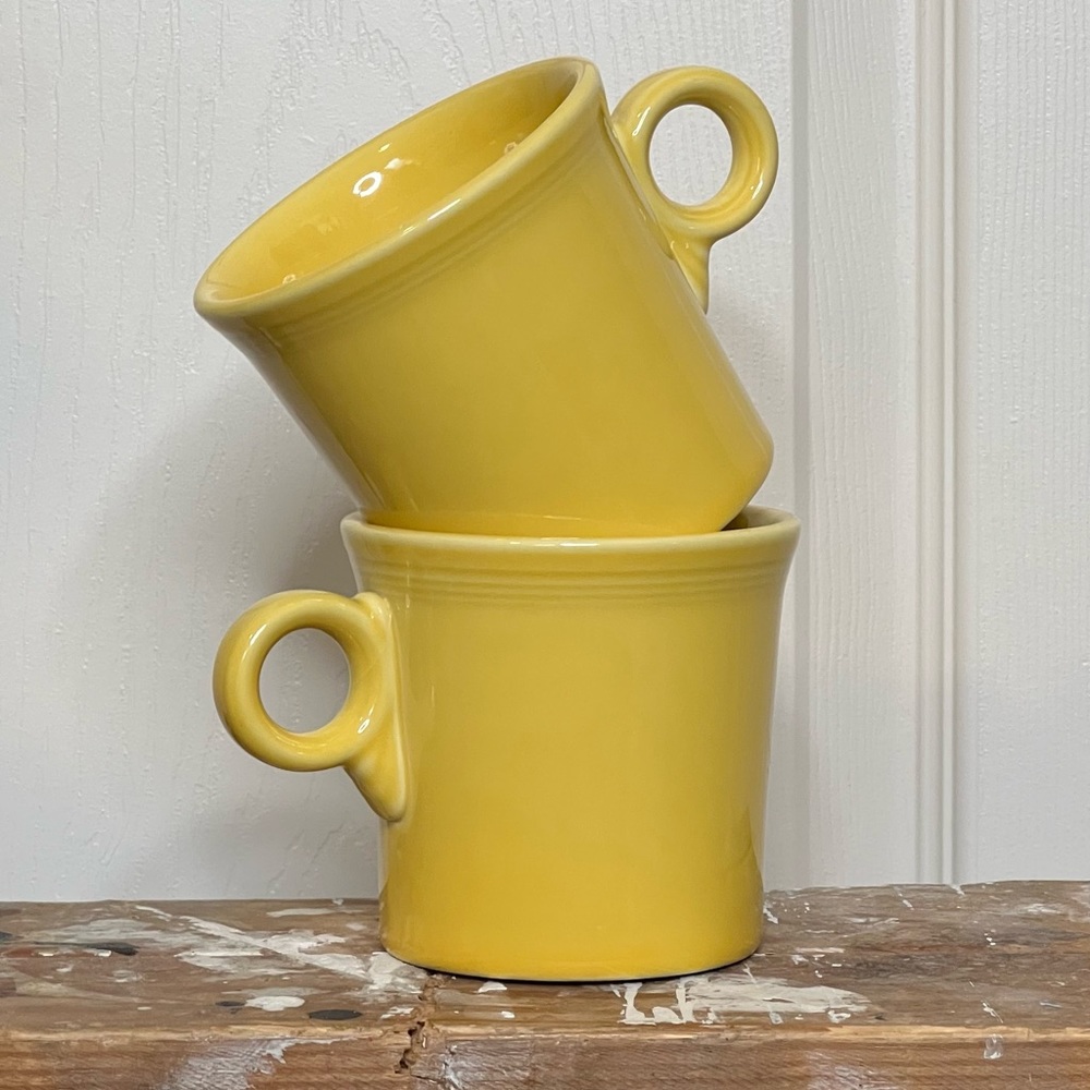 Set of two fiesta ware coffee mugs